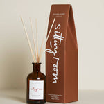 Plum & Ashby Sitting Room reed diffuser with Green Sandalwood & Fern fragrance, luxury home scent with sandalwood, vetiver and fresh green notes.