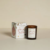 Plum & Ashby Festive Spice & Clementine Christmas votive candle in illustrated gift packaging with decorative Christmas bauble designs.