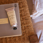 Plum & Ashby Mandarin & Ginger nourishing hand cream, enriched with cocoa and shea butter, presented in an individual gift box.