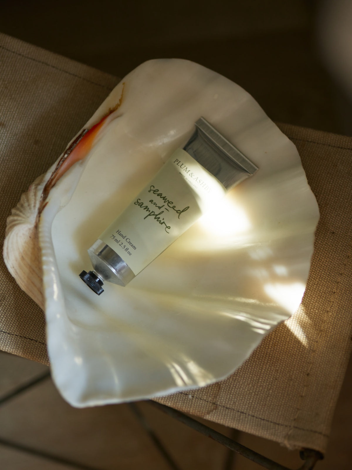 Plum & Ashby Seaweed & Samphire nourishing hand cream with cocoa and shea butter, individually boxed and ready for gifting.