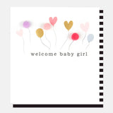 Welcome Baby Girl Balloons