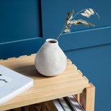 Ravello Bud Vase in white ceramic with distinctive crackle glaze finish