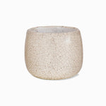 Ravello white stoneware indoor plant pot with a delicate crackle glaze and rounded shape, available in 15.5cm size