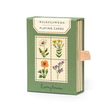 Roomytown Wildflowers Playing Cards featuring vintage botanical wildflower illustrations inspired by John E. Sowerby's 1902 botanical book in a luxury gift box.