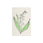 Scribble & Daub Lily of the Valley hand-painted botanical greeting card.