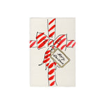 Shop the Scribble & Daub Merry Christmas Gift Bow card. A luxury letterpress Christmas card, individually hand-painted in East Sussex.