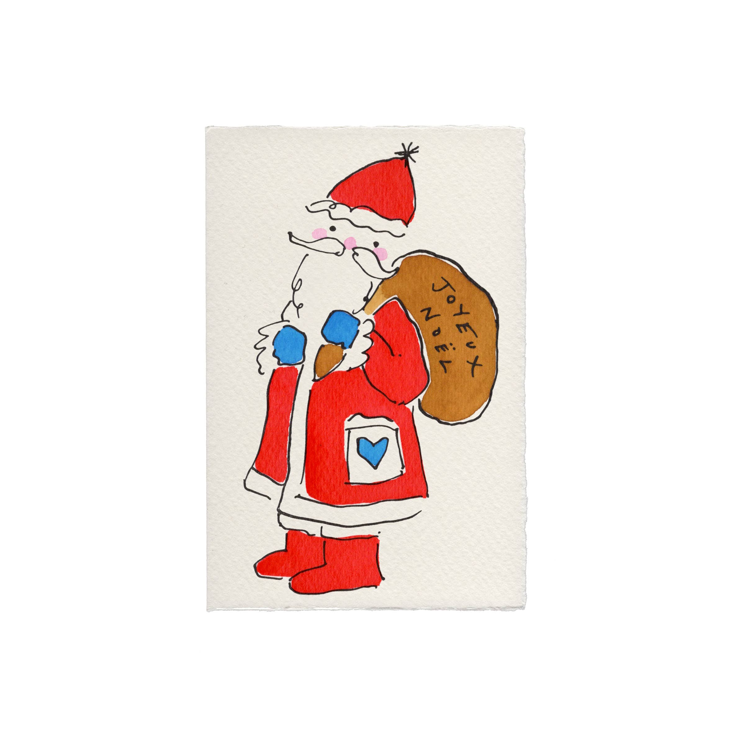 Scribble & Daub Saint Nicolas hand-painted letterpress Christmas card