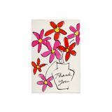 Scribble & Daub Thank You Flowers hand-painted letterpress card.