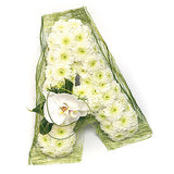 Single letter floral funeral tribute handcrafted with fresh flowers by Mad Lilies florists in Banstead, Surrey, creating a beautiful and personal farewell.