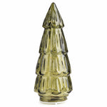 Small green Christmas tree LED light with textured finish for festive home decorating