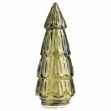 Small green Christmas tree LED light with textured finish for festive home decorating