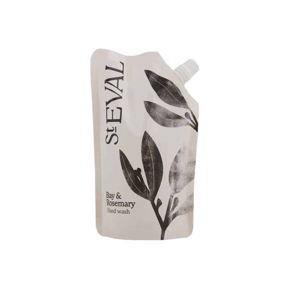 St. Eval Bay & Rosemary hand wash refill sachet on a white background