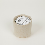 St Eval Bay and Rosemary Sand Dune Candle in a handmade reactive glazed ceramic pot.