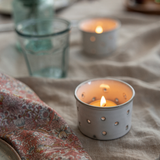 St Eval Glazed Tealight Holder with smooth ceramic finish for tealight candles.