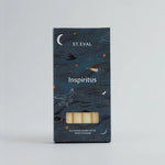 Warm and spiced with orange, cinnamon and cedarwood — St. Eval’s Inspiritus mini candles fill your home with festive glow, comfort and cheer.
