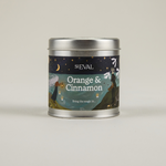 Warm and tangy with a hint of spice — orange, cinnamon and clove come together in this festive St. Eval tin candle, full of winter’s quiet magic.