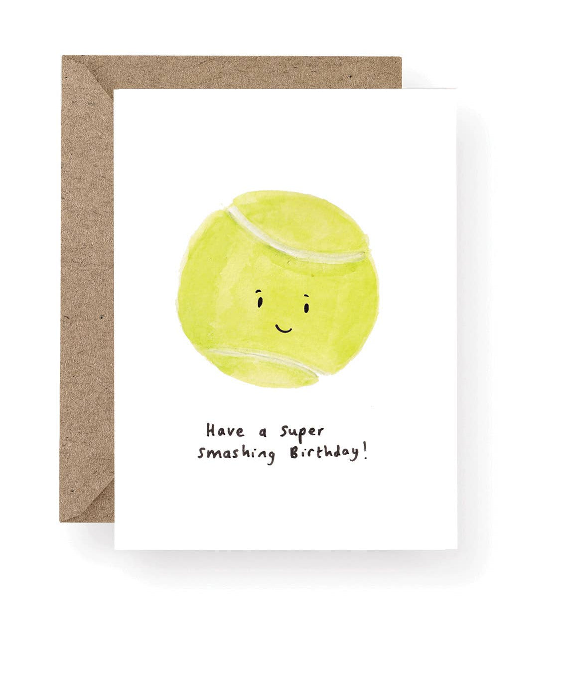 Tennis birthday card with Have a Super Smashing Birthday message.
Cute tennis themed birthday card for tennis players and fans.