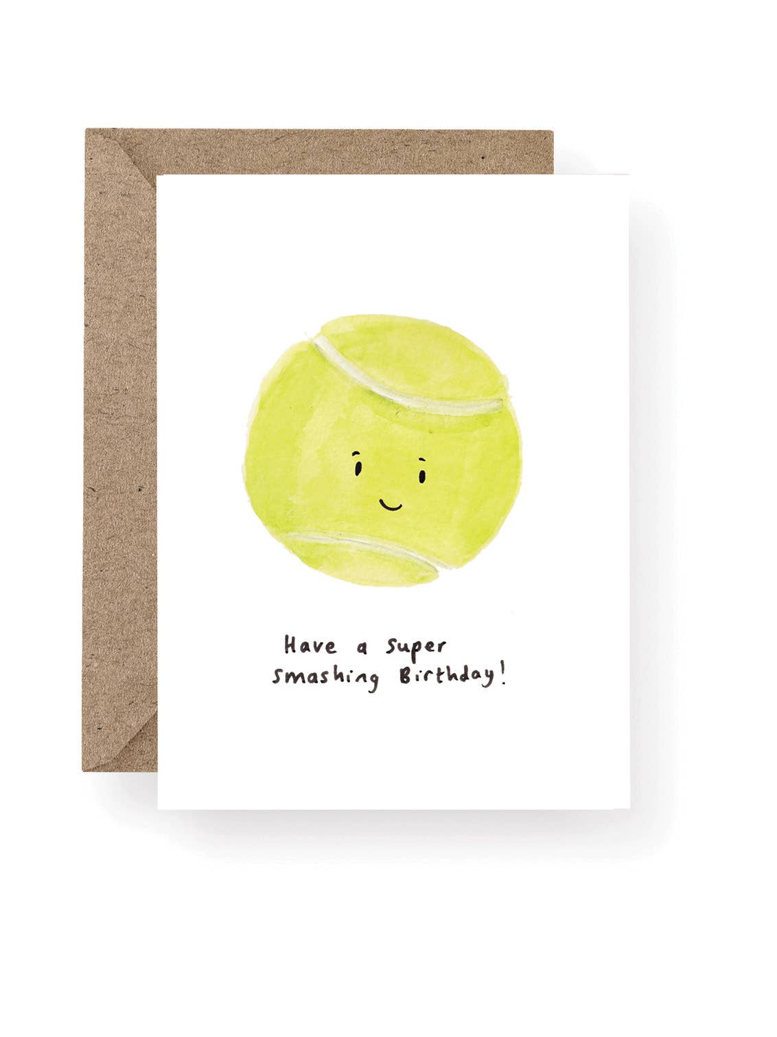 Tennis birthday card with Have a Super Smashing Birthday message.
Cute tennis themed birthday card for tennis players and fans.
