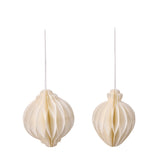 The Snowball honeycomb paper hanging Christmas decoration, available in Winter Pearl, Christmas Latte and Dusky Blue.