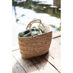 THI natural woven seagrass shopping and beach basket