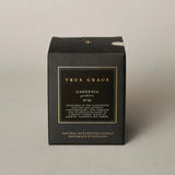 True Grace Gardenia Classic Candle in softly smoked glass with white floral and geranium fragrance notes