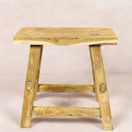 Shop our Vintage Elm Wood Stool, handcrafted from 80–100-year-old reclaimed elm. Each rustic wooden stool has its own unique grain, patina and character.