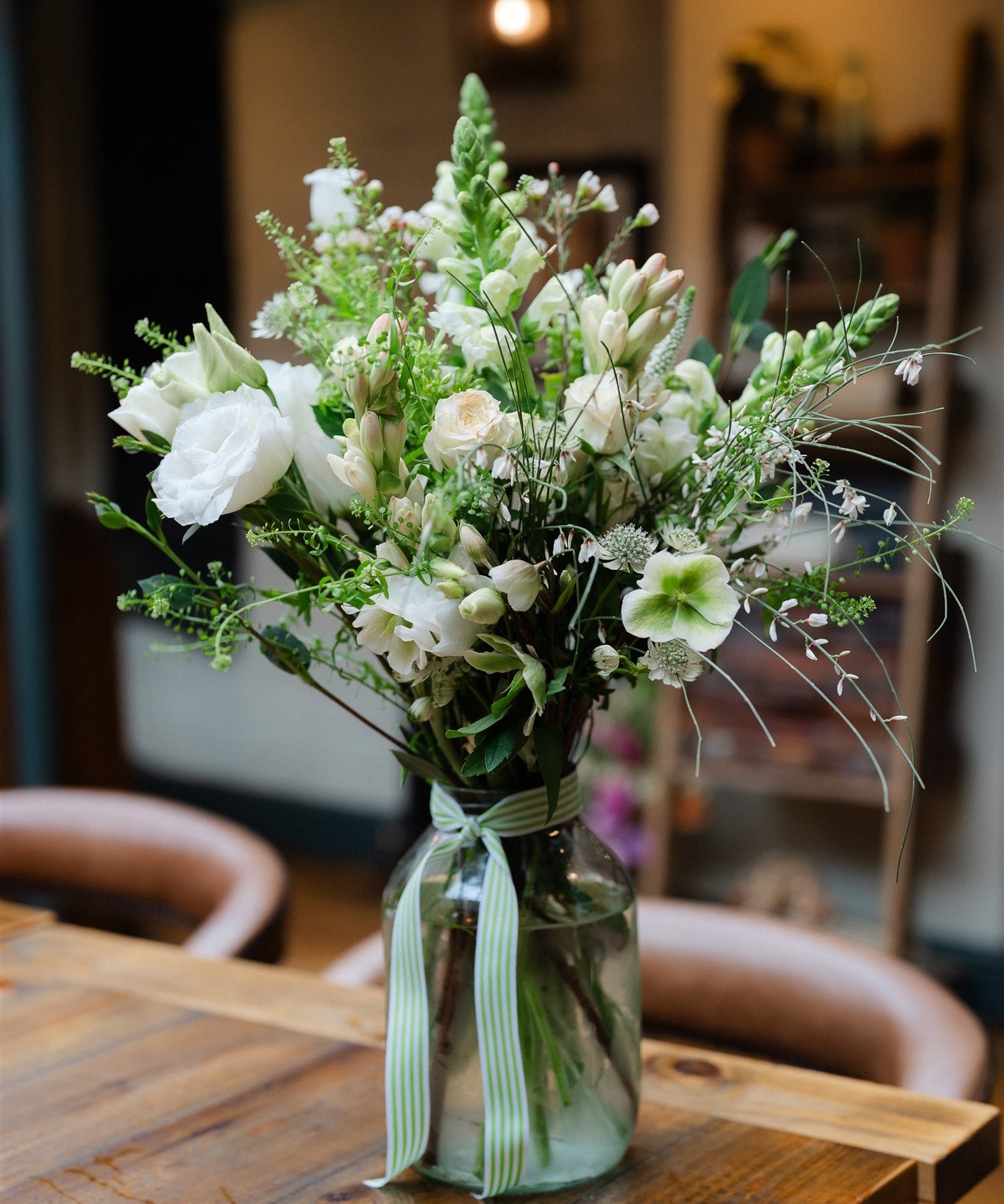 white-garden-flower-vase