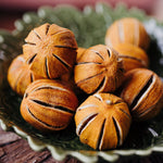 Whole dried oranges for Christmas wreath making and natural festive decorations