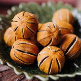 Whole dried oranges for Christmas wreath making and natural festive decorations