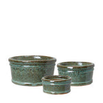 Wikholm Ella jade green glazed ceramic planter for indoor plants