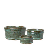 Wikholm Ella jade green glazed ceramic planter for indoor plants