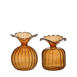 Wikholm Form Tea mini brown glass bud vases in two assorted shapes