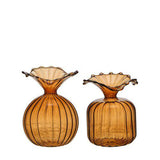 Wikholm Form Tea mini brown glass bud vases in two assorted shapes