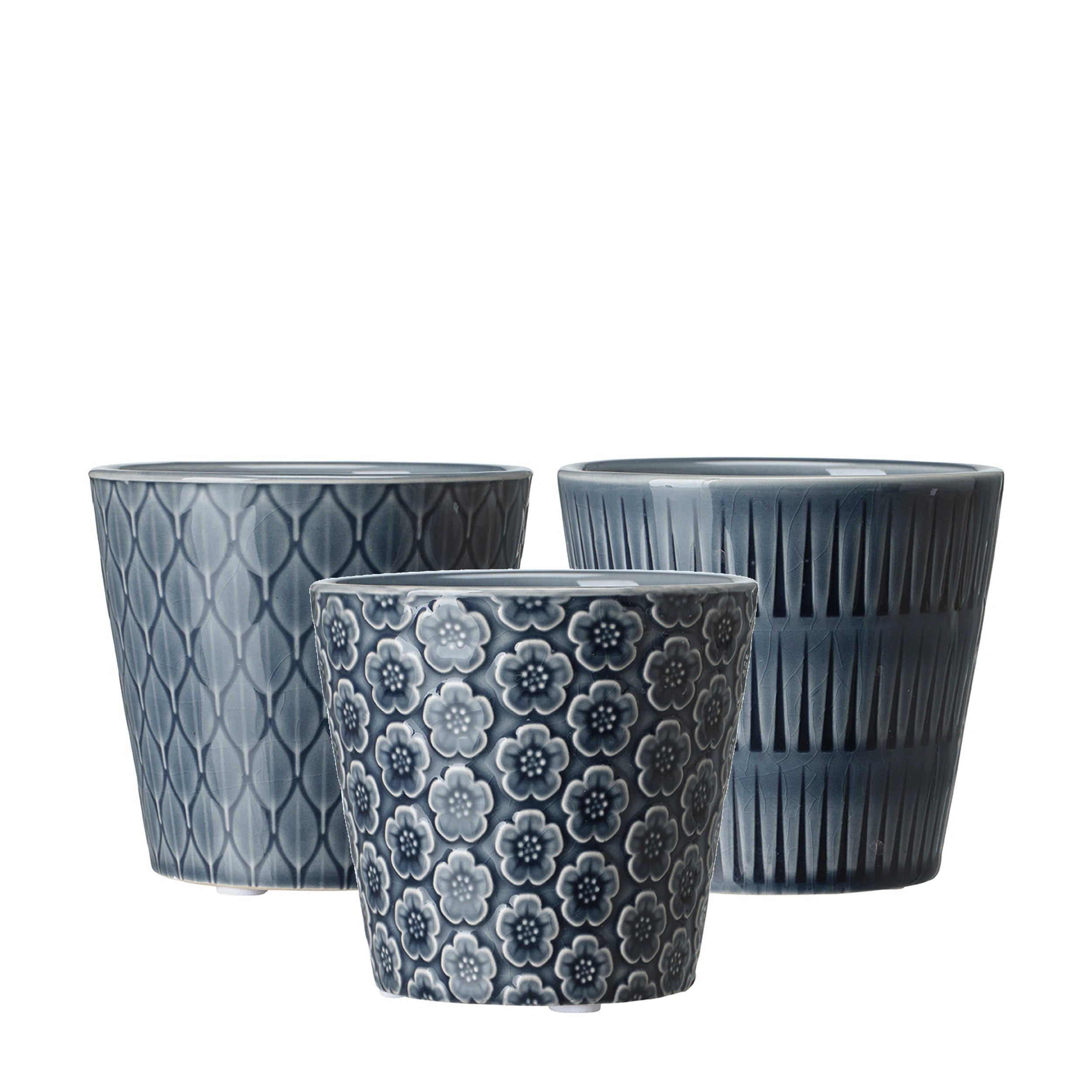 Shop the Wikholm Majken green stoneware plant pot, with a beautiful soft petrol blue glazed finish. Perfect for small houseplants, herbs and succulents.