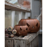 Wikholm Form Pumpa rust iron pumpkin lanterns in small and large sizes