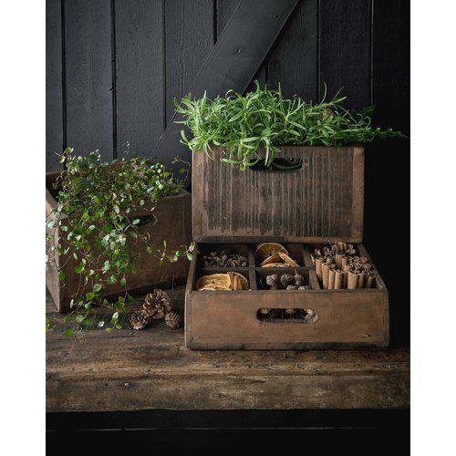 Wikholm Form Yelina natural reclaimed wood storage box with removable compartments