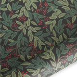 Shop Rifle Paper Co. Willowberry Christmas Wrapping Paper. Three 500 × 700mm sheets featuring a beautiful botanical design in plastic-free presentation.