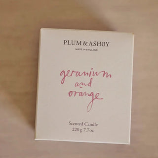 Plum & Ashby Geranium & Orange Scented Candle