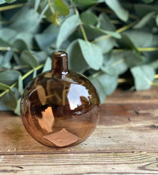 Amber bauble vase