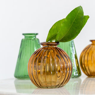 Glass Pumpkin Bottle - Amber