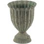 Antique Green Ribbed Posy Pot