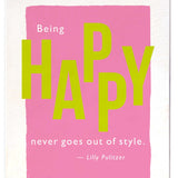 Being Happy