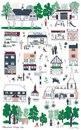 Banstead Village Life Print