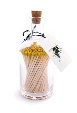 Honey Bees Glass Bottle Matches