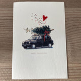 Black Cab Christmas Tree Card