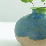 Blue & Green Dipped Ceramic Vase