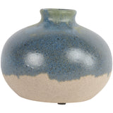 Blue & Green Dipped Ceramic Vase