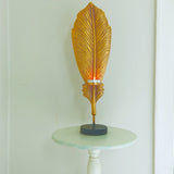 Gold Feather Tealight Holder