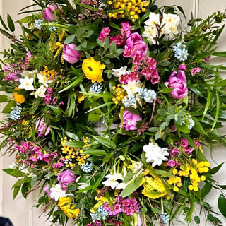 Spring Garden Door Wreath