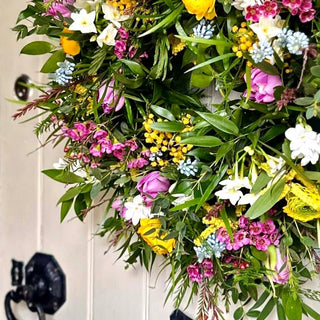Spring Garden Door Wreath